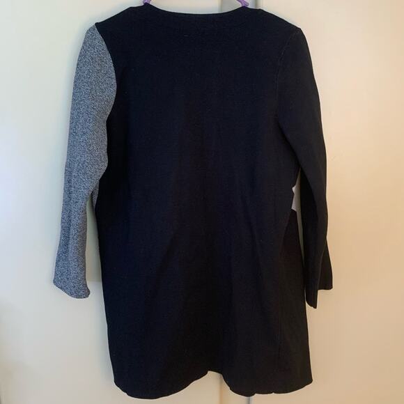 Ann Taylor Womens Longline Color Block Cardigan Size Small Lagenlook Open Front - Picture 9 of 9